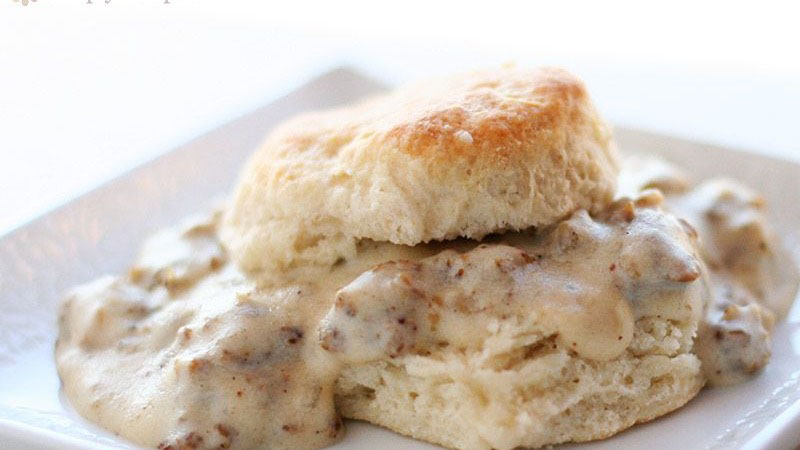 Biscuits and gravy is a popular breakfast dish in the United States, especially in the South. The dish consists of soft dough biscuits covered in eith...